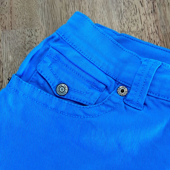 Turquoise Blue Denim Mini Skirt - Picture 5 of 5